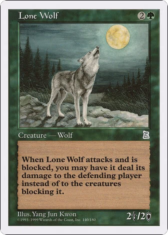 Lone Wolf (140), Portal Three Kingdoms — Magic card price