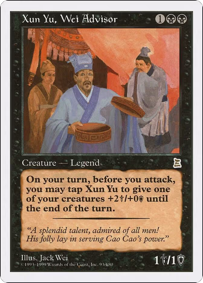 Xun Yu, Wei Advisor (93), Portal Three Kingdoms — Magic card price