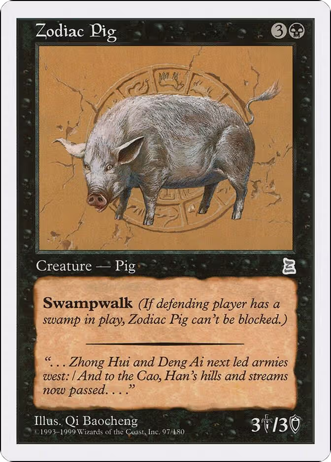 Zodiac Pig (97), Portal Three Kingdoms — Magic card price