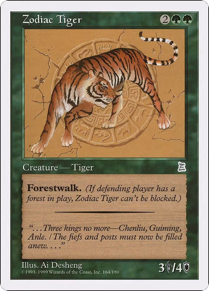 Zodiac Tiger (164), Portal Three Kingdoms — Magic card price