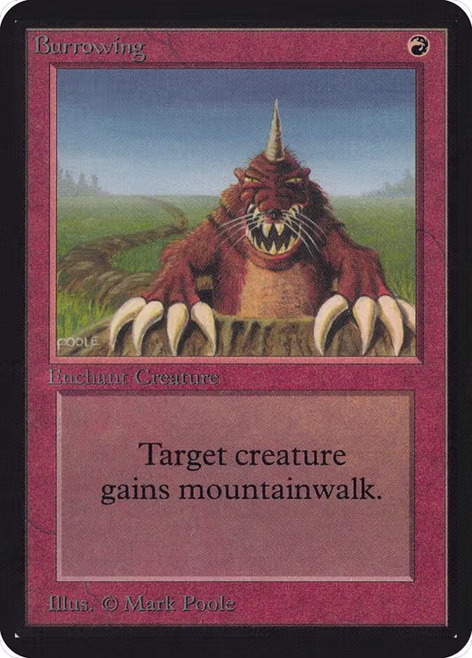 Burrowing, Alpha Edition — Magic card price