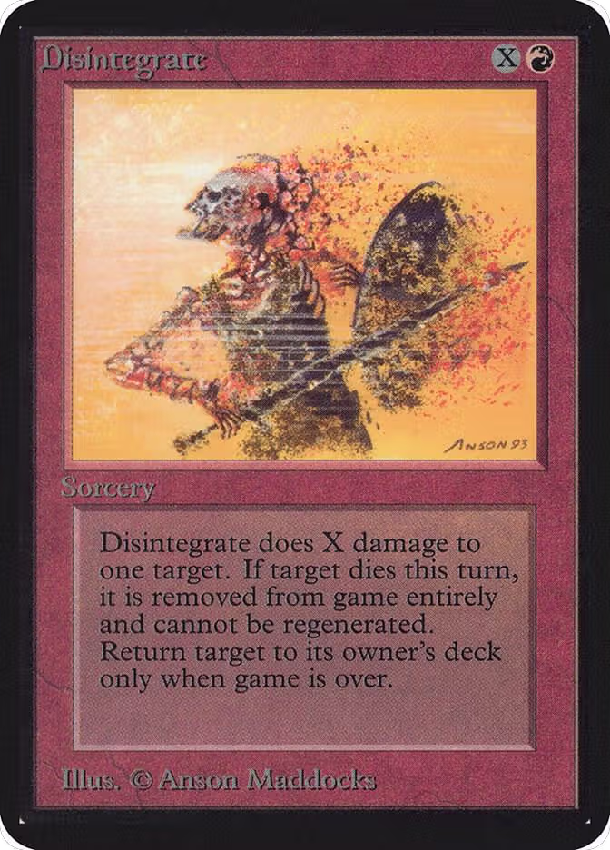Disintegrate, Alpha Edition — Magic card price