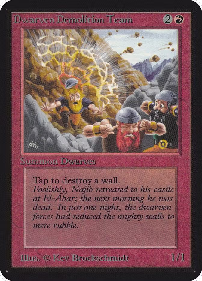 Dwarven Demolition Team, Alpha Edition — Magic card price