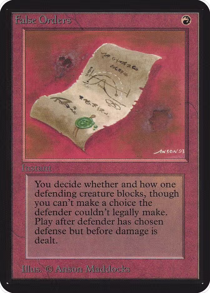 False Orders, Alpha Edition — Magic card price