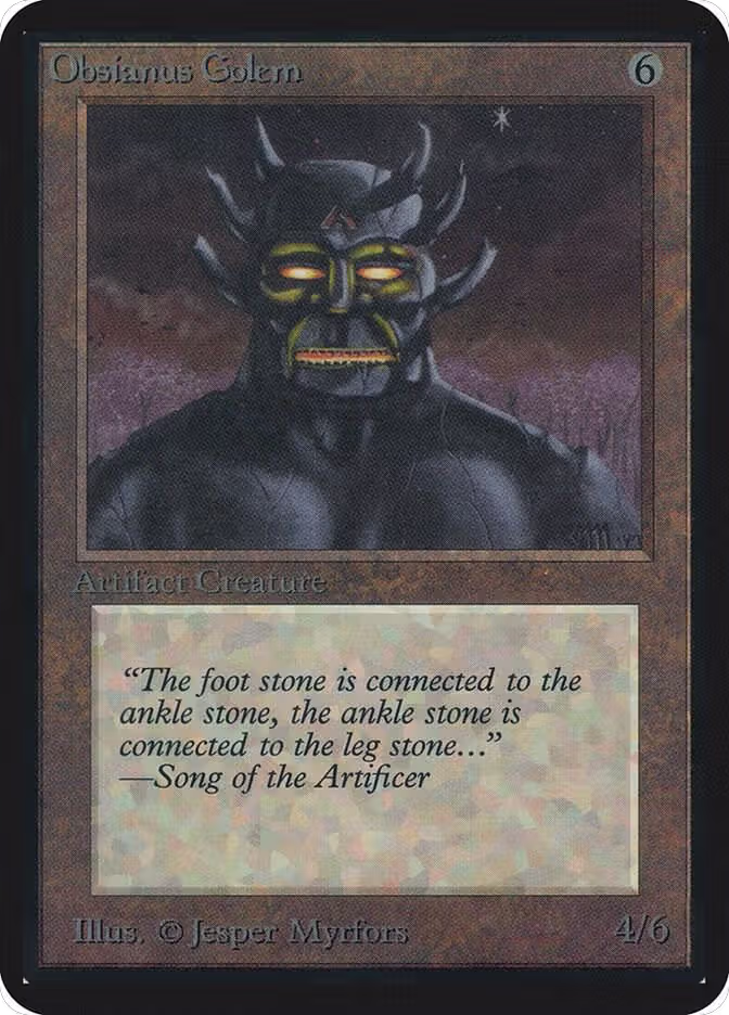 Obsianus Golem, Alpha Edition — Magic card price