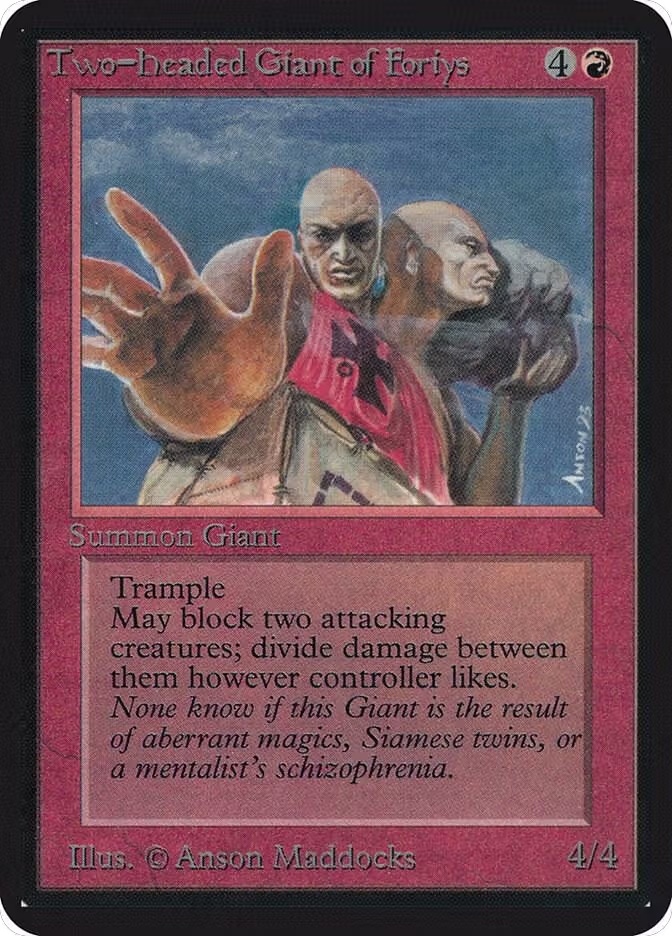 Two-Headed Giant of Foriys, Alpha Edition — Magic card price