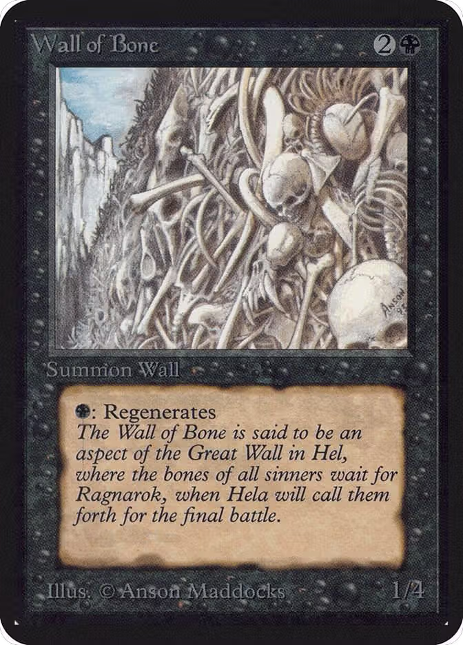Wall of Bone, Alpha Edition — Magic card price