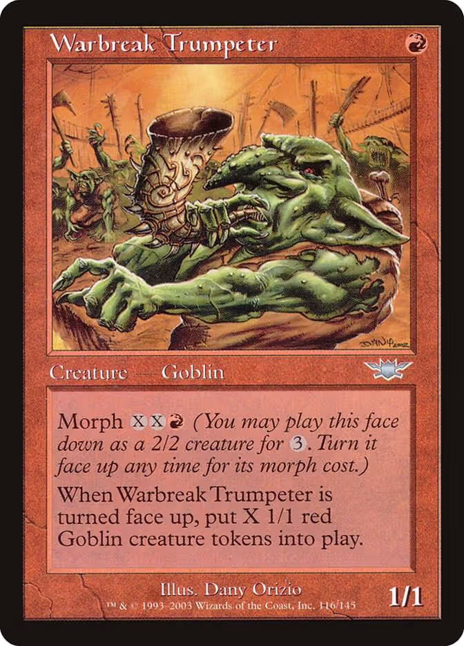 Warbreak Trumpeter (116), Legions — Magic card price