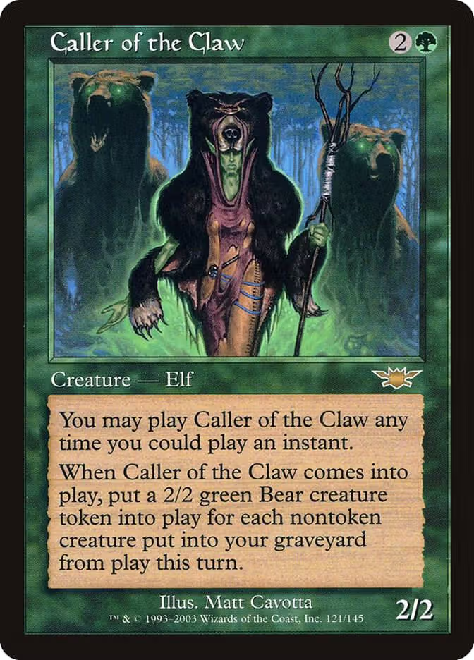Caller of the Claw (121), Legions — Magic card price