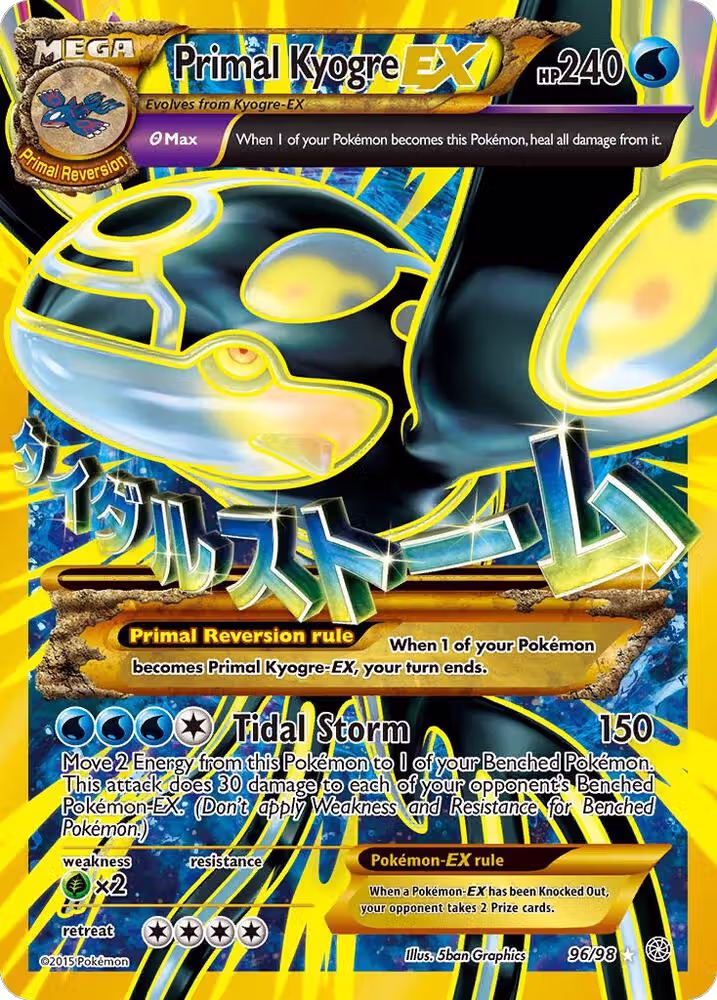 Primal Kyogre EX (Shiny Full Art) (96/98), XY - Ancient Origins — Pokémon card price