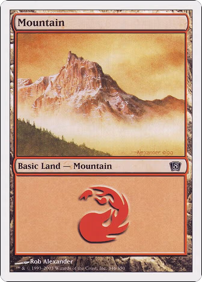Mountain (346) (346), 8th Edition — Magic card price
