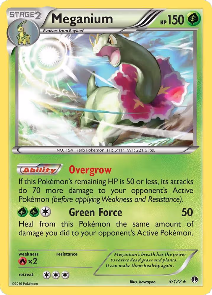 Meganium (3/122), XY - BREAKpoint — Pokémon card price