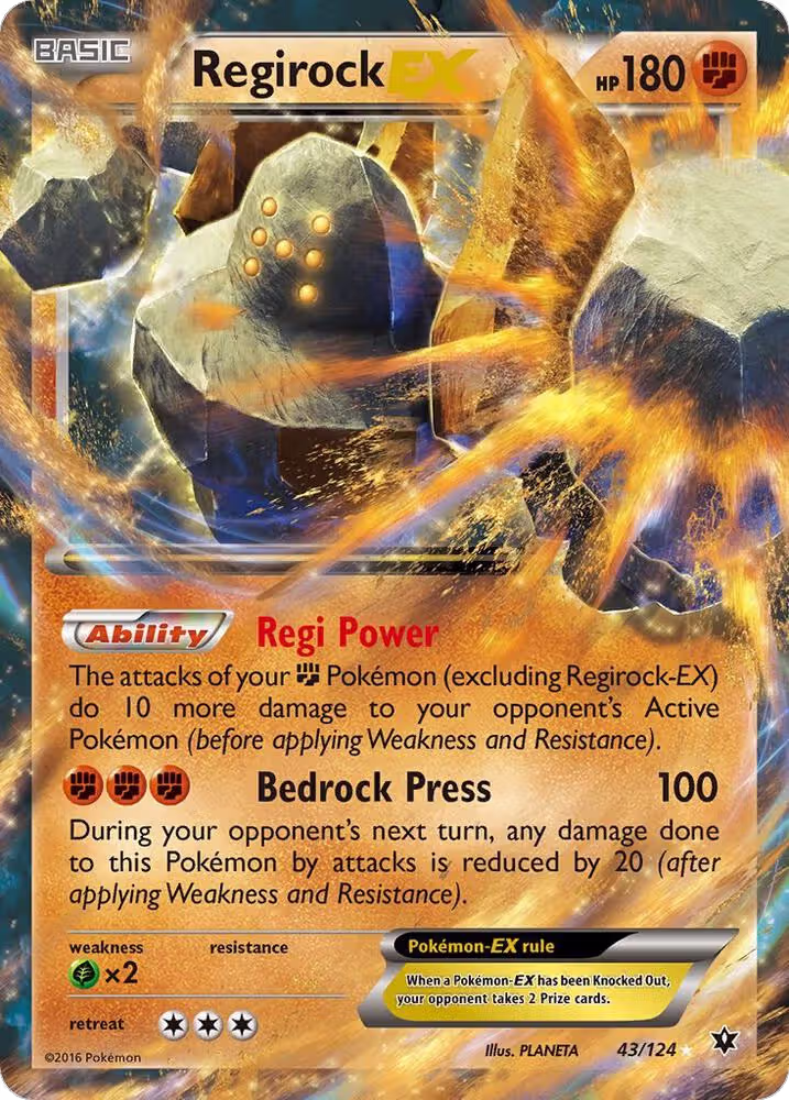 Regirock EX (43/124), XY - Fates Collide — Pokémon card price