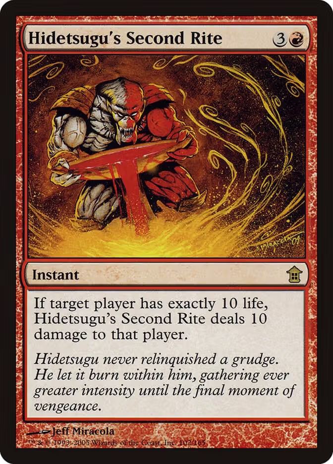 Hidetsugu's Second Rite (102), Saviors of Kamigawa — Magic card price