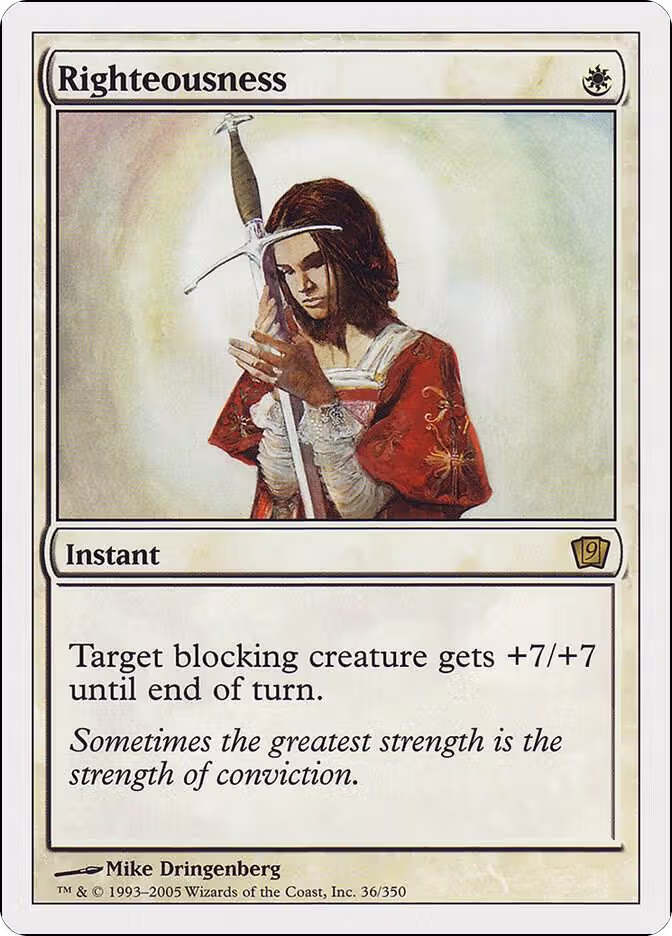 Righteousness (36), 9th Edition — Magic card price