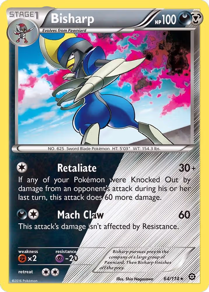 Bisharp (64/114), XY - Steam Siege — Pokémon card price