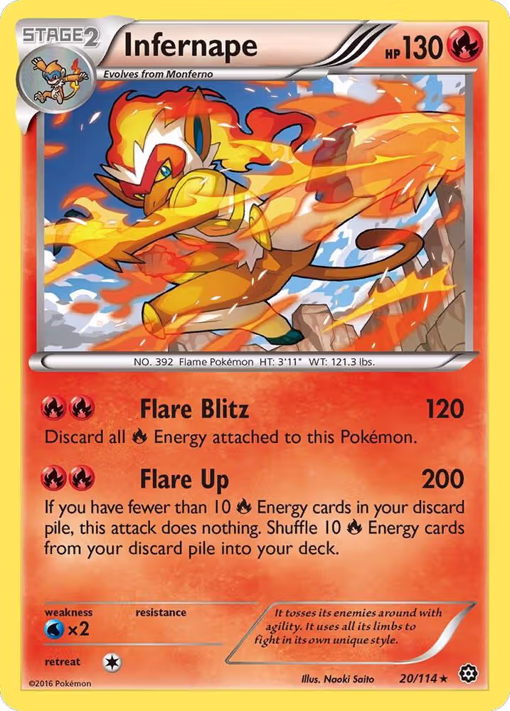 Infernape (20/114), XY - Steam Siege — Pokémon card price