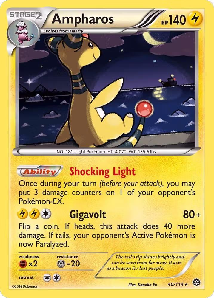 Ampharos (40/114), XY - Steam Siege — Pokémon card price