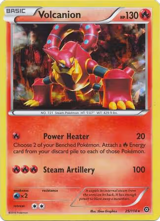 Volcanion - 25/114 (Cracked Ice Holo) (025/114), Deck Exclusives — Pokémon card price