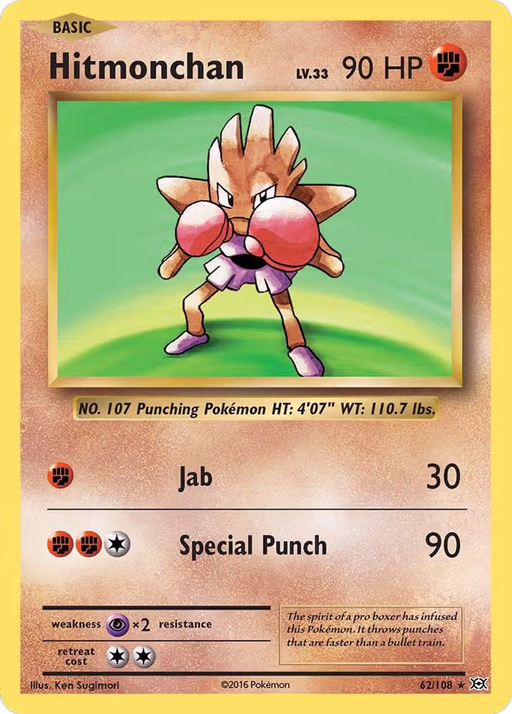 Hitmonchan (62/108), XY - Evolutions — Pokémon card price
