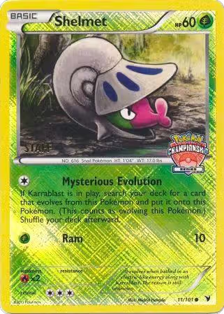 Shelmet 11/101 (Championship Series) [Staff] (011/101), League & Championship Cards — Pokémon card price