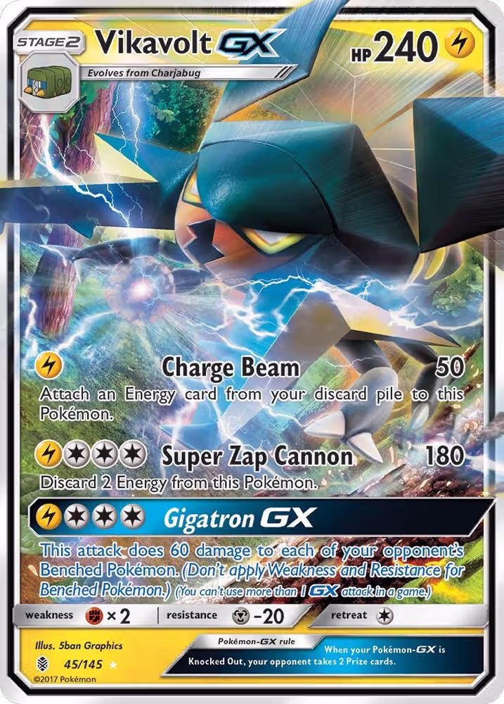 Vikavolt GX (45/145), SM - Guardians Rising — Pokémon card price