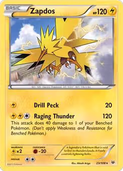Zapdos - 23/108 (XY Roaring Skies) (023/108), Deck Exclusives — Pokémon card price