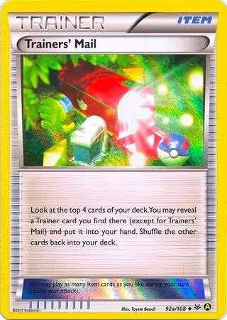 Trainers' Mail - 92a/108 (Holo) (092a/108), Alternate Art Promos — Pokémon card price