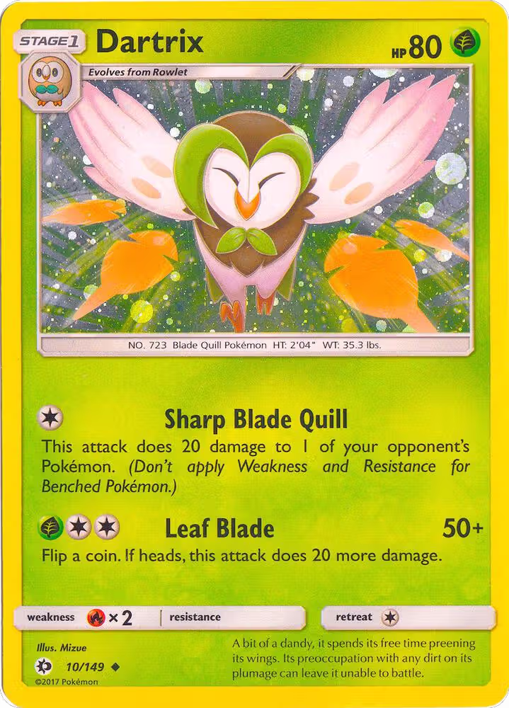 Dartrix - 10/149 (Cosmos Holo) (010/149), Blister Exclusives — Pokémon card price