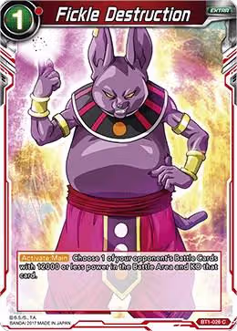 Fickle Destruction (BT1-026), Galactic Battle — DB Super card price