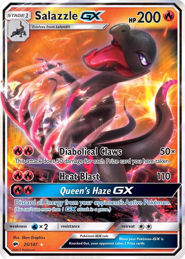 Salazzle GX (25/147), SM - Burning Shadows — Pokémon card price