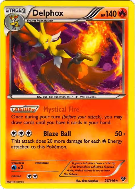 Delphox - 26/146 (Cosmos Holo) (026/146), Blister Exclusives — Pokémon card price