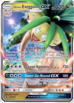 Alolan Exeggutor GX (74/111), SM - Crimson Invasion — Pokémon card price