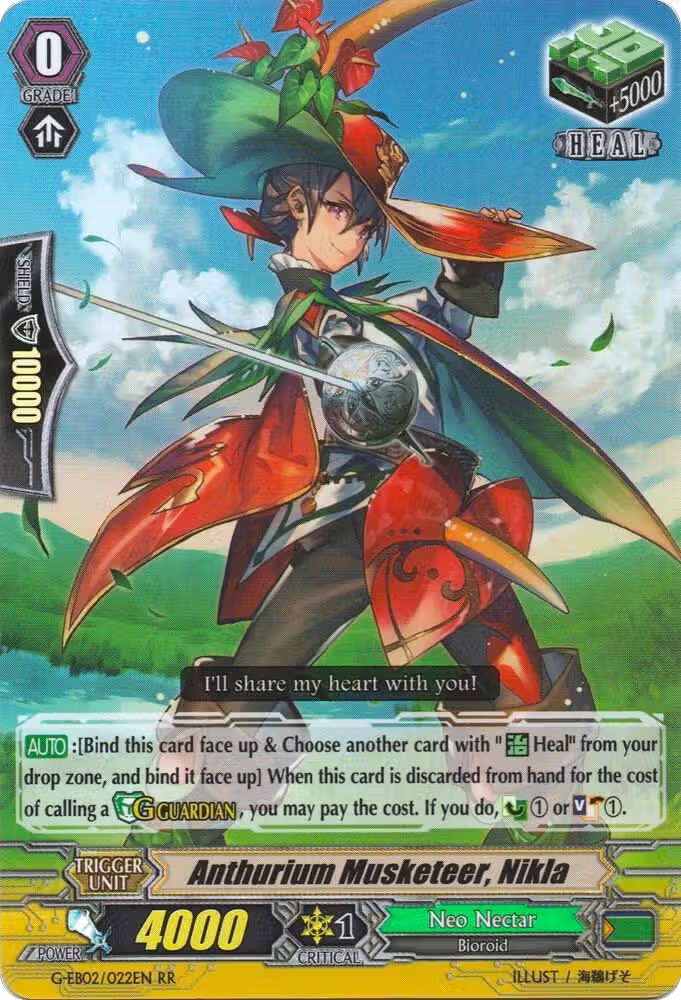 Anthurium Musketeer, Nikla (G-EB02/022EN), G-EB02: The AWAKENING ZOO — Vanguard card price
