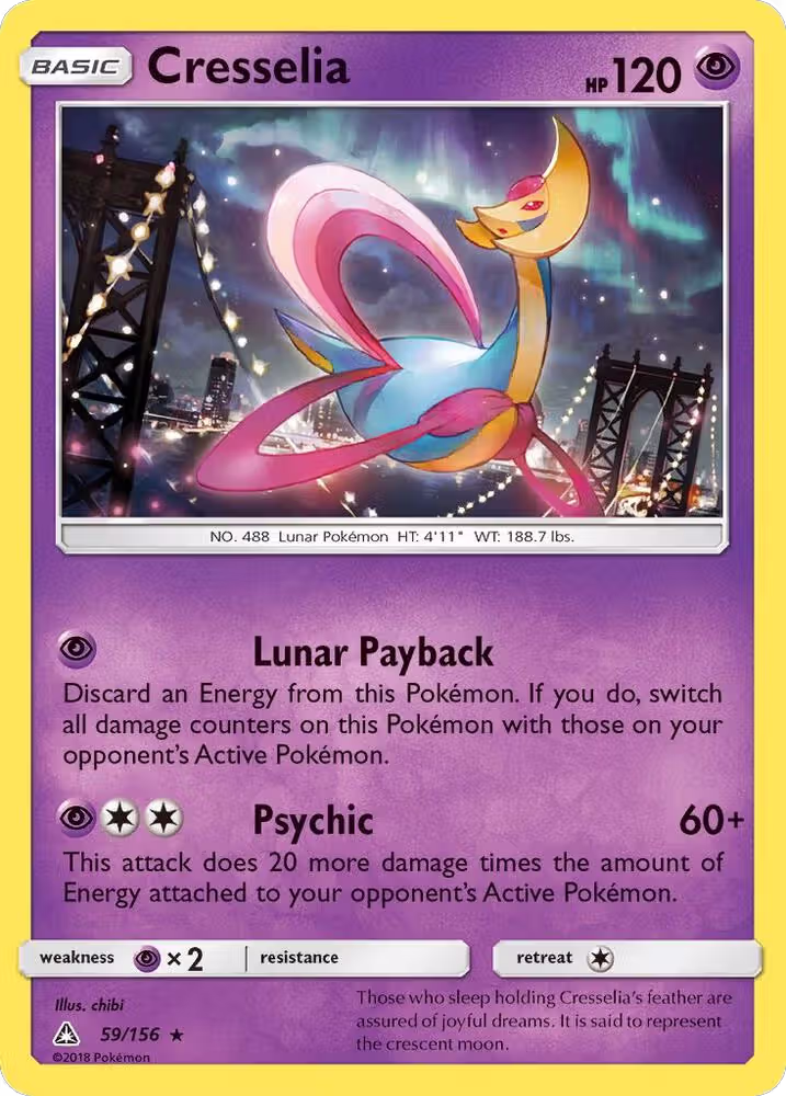 Cresselia (59/156), SM - Ultra Prism — Pokémon card price