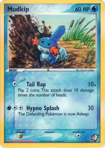 Mudkip - 4/5 — one of the most expensive Pokémon cards
