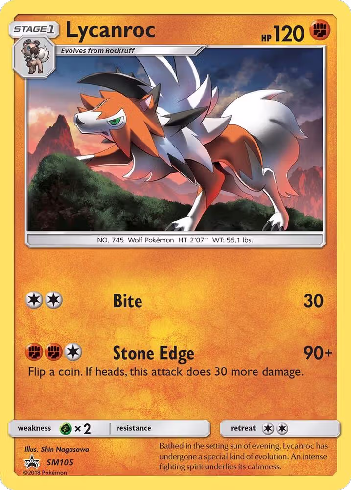 Lycanroc - SM105 (SM105), SM Promos — Pokémon card price