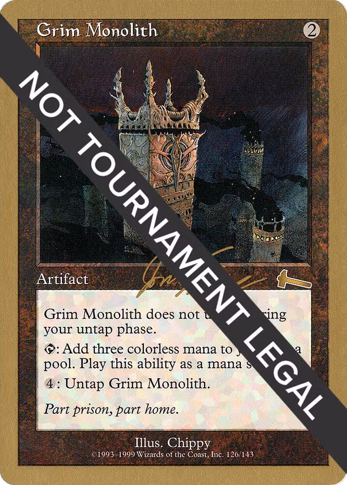Grim Monolith - 2000 Jon Finkel (ULG), World Championship Decks — Magic card price