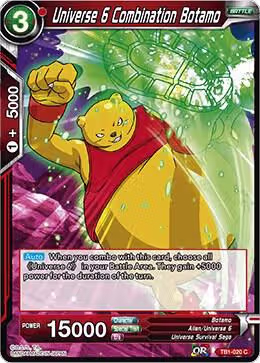 Universe 6 Combination Botamo (TB1-020), Tournament of Power — DB Super card price