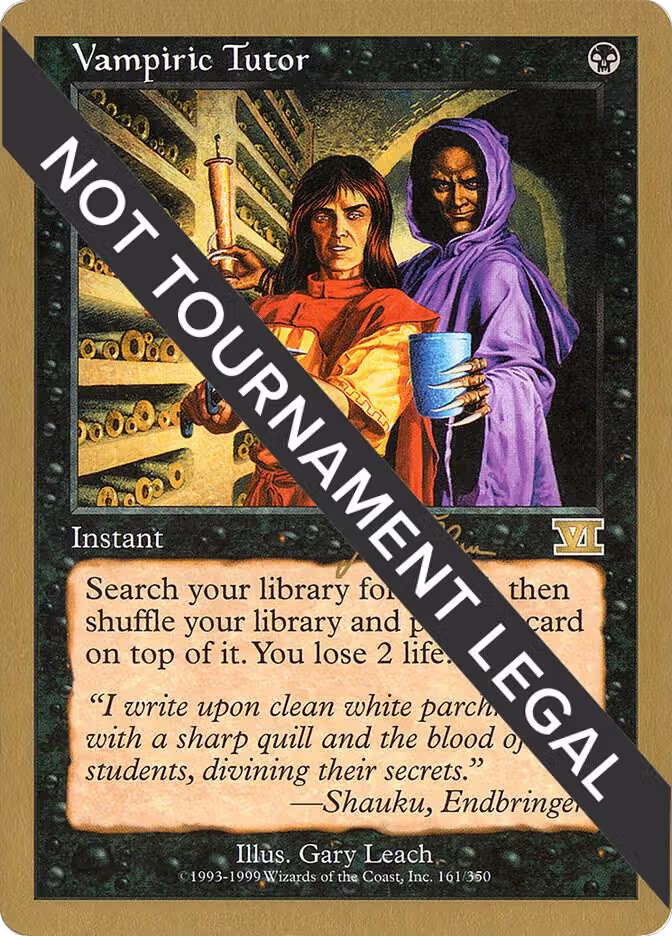 Vampiric Tutor - 1999 Jakub Slemr (6ED), World Championship Decks — Magic card price