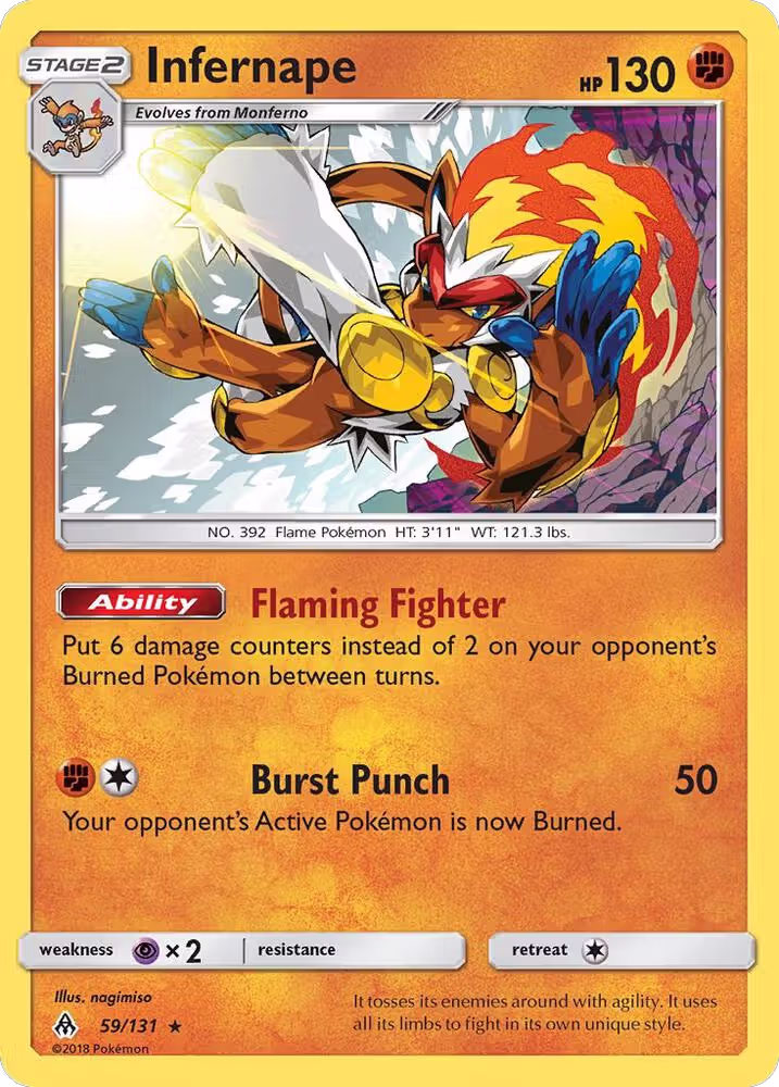 Infernape (59/131), SM - Forbidden Light — Pokémon card price