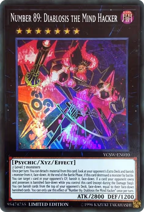 Number 89: Diablosis the Mind Hacker (YCSW-EN010), Yu-Gi-Oh! Championship Series Prize Cards — Yu-Gi-Oh! card price
