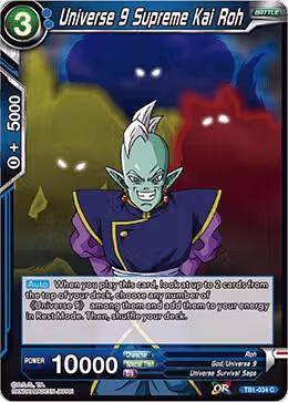 Universe 9 Supreme Kai Roh (TB1-034), Tournament of Power — DB Super card price