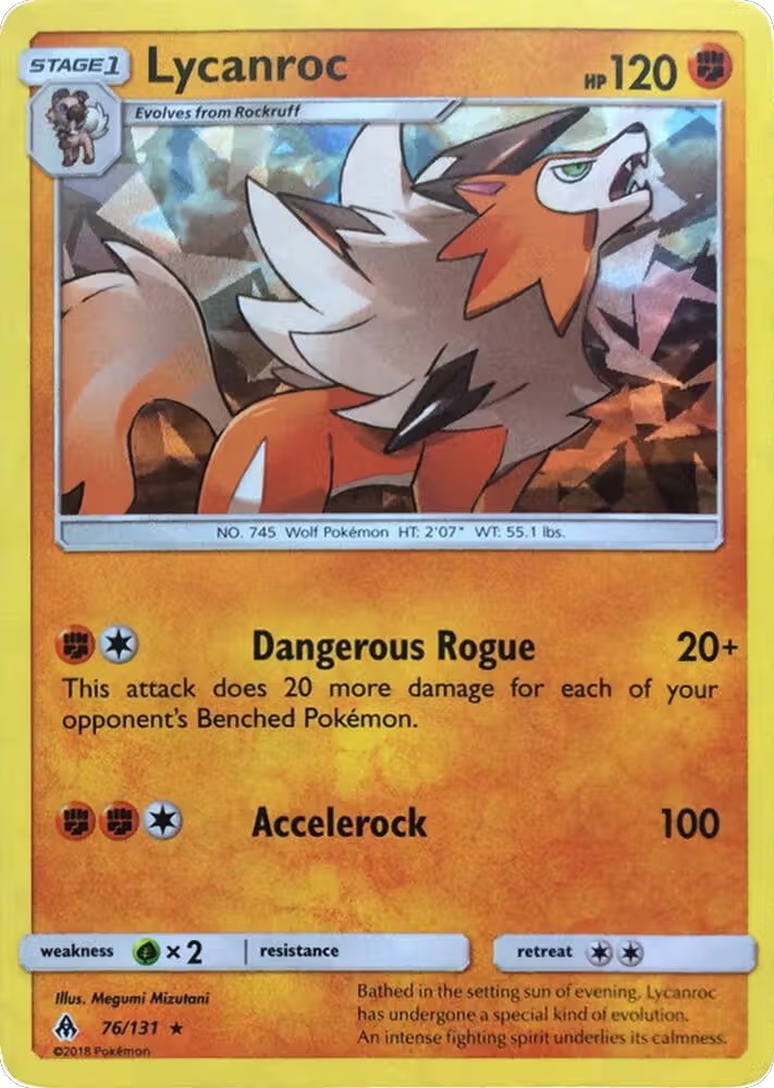 Lycanroc - 76/131 (SM Forbidden Light) (076/131), Deck Exclusives — Pokémon card price