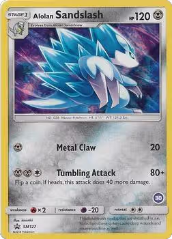 Alolan Sandslash (30) (SM127), SM Trainer Kit: Alolan Sandslash & Alolan Ninetales — Pokémon card price