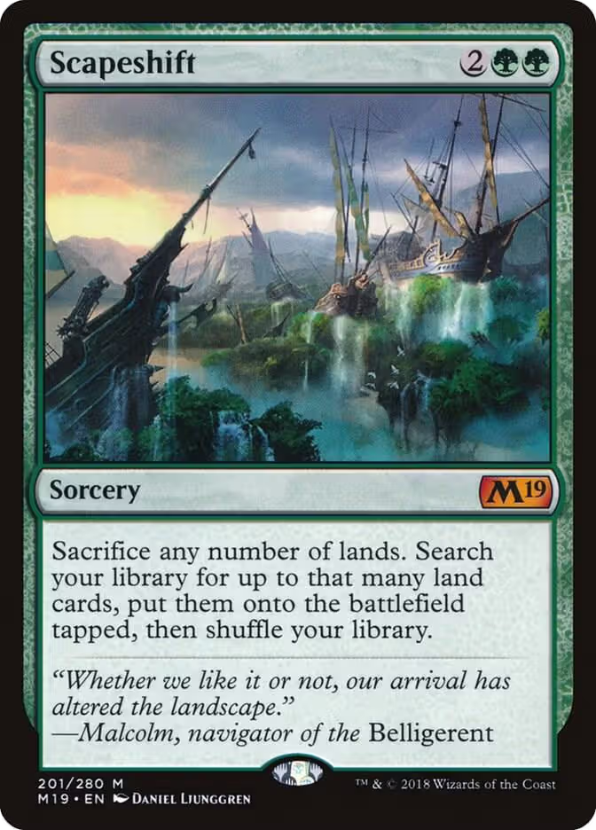 Scapeshift (201), Core Set 2019 — Magic card price