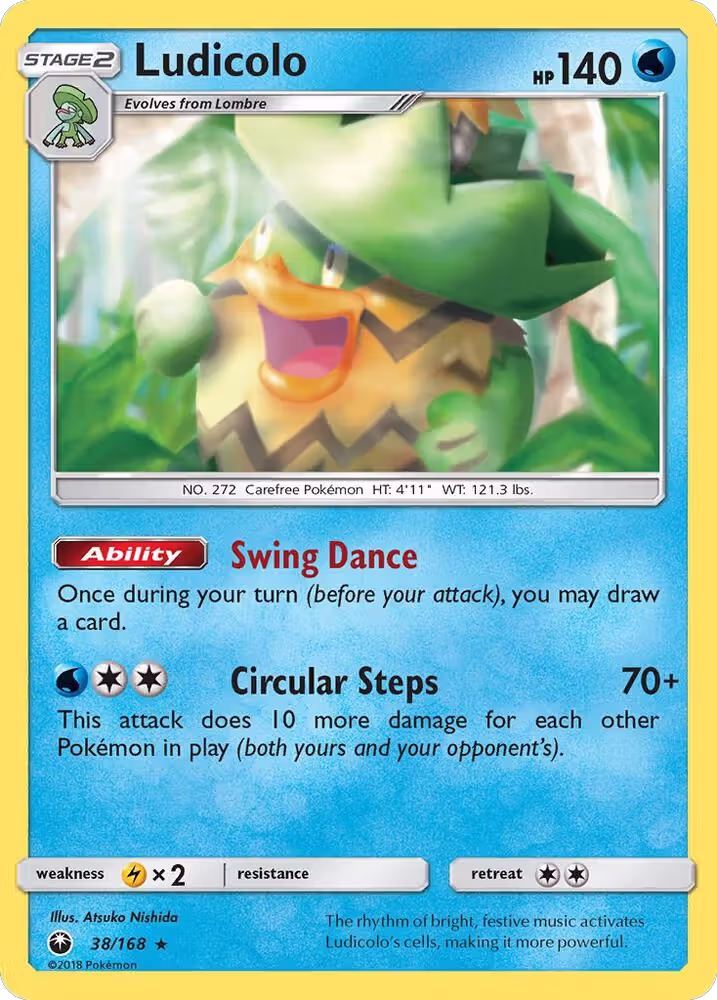 Ludicolo (38/168), SM - Celestial Storm — Pokémon card price
