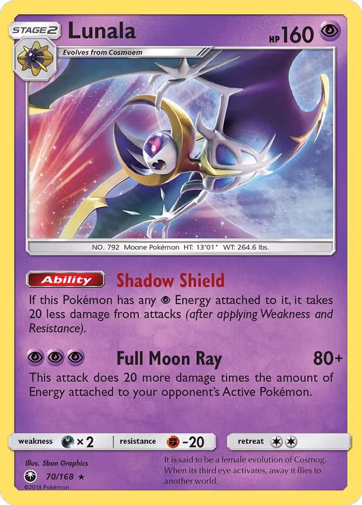 Lunala (70/168), SM - Celestial Storm — Pokémon card price