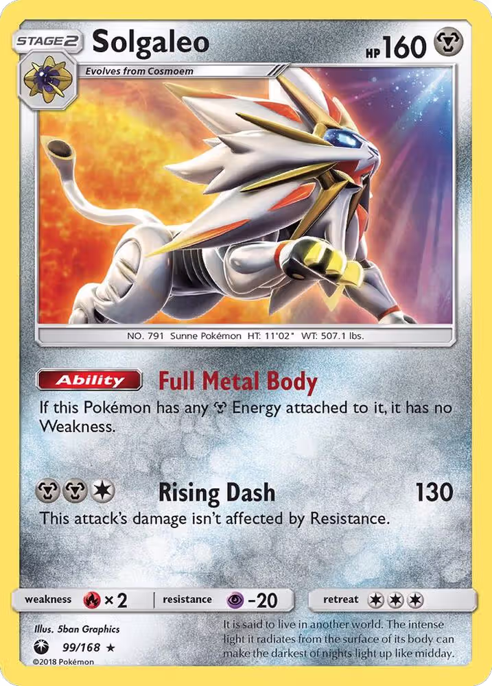 Solgaleo (99/168), SM - Celestial Storm — Pokémon card price