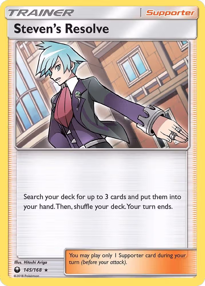 Steven's Resolve (145/168), SM - Celestial Storm — Pokémon card price